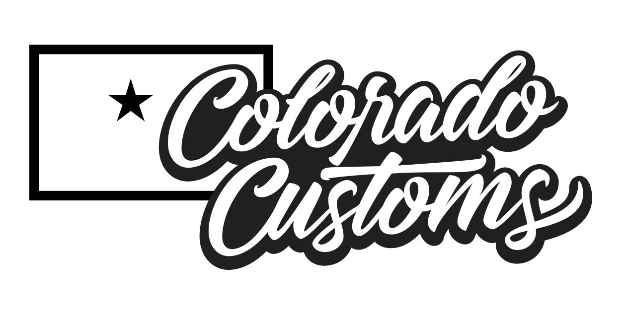 Colorado Customs logo in black and white